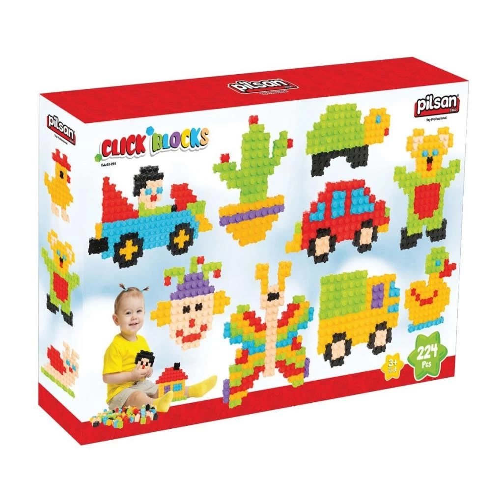 Nessiworld 03 296 Çıt Çıt Bloklar 224 Parça -Pilsan Oyuncak