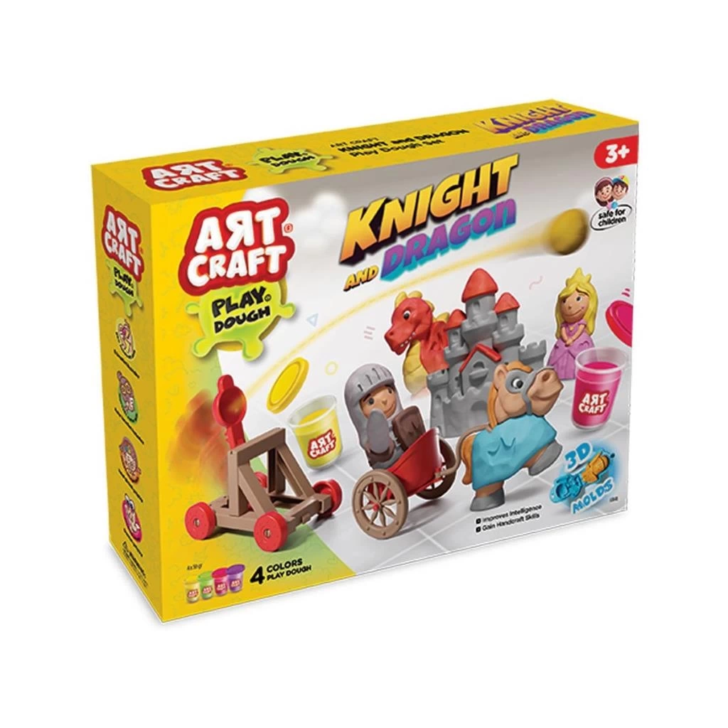 Nessiworld 03848 Şövalye ve Ejderha Oyun Hamuru Seti 280 gr -Dede