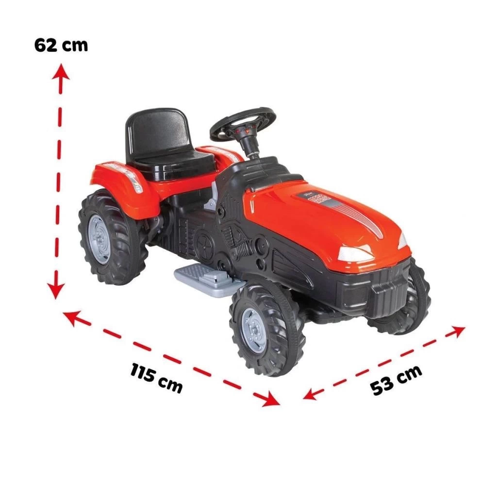 Nessiworld 05 276  Pilsan Mega Traktör Akülü 12 Volt Kırmızı