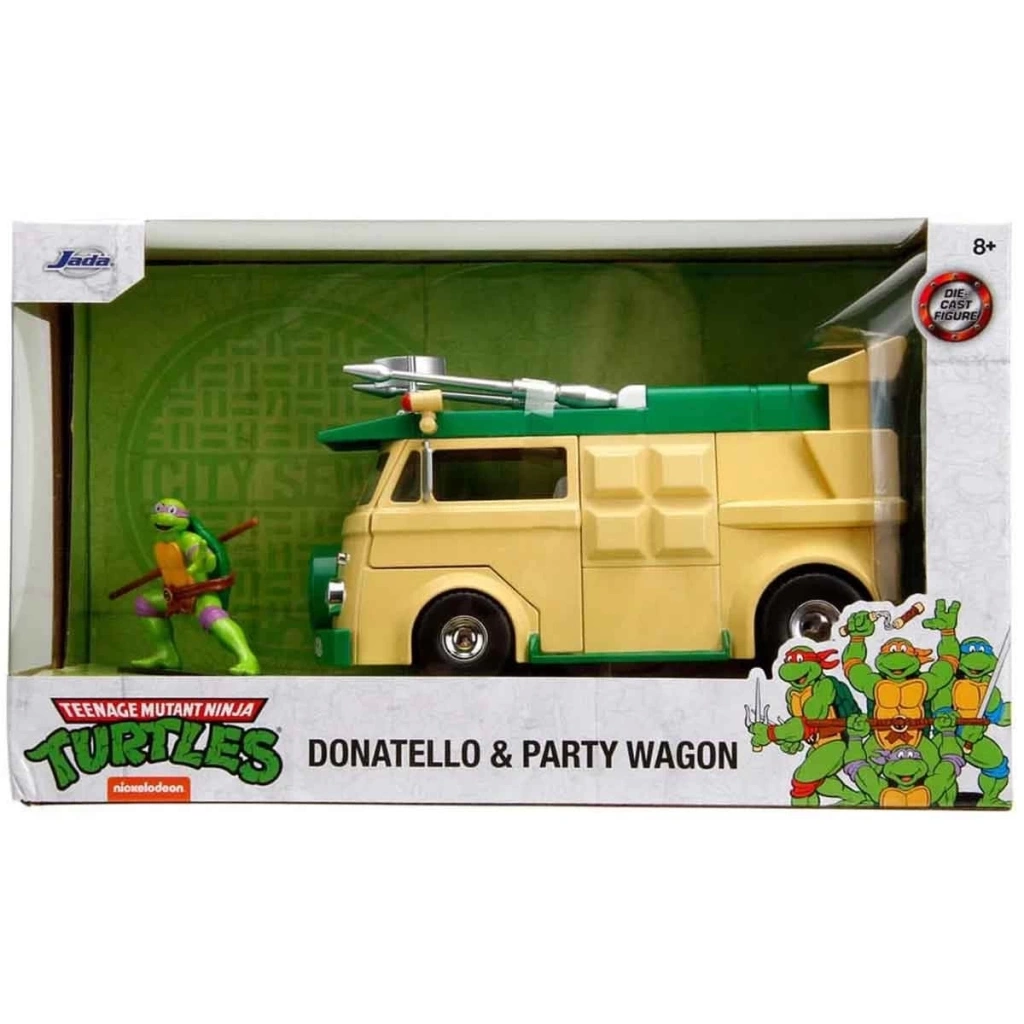 NessiWorld 1:24 Jada Teenage Mutant Ninja Turtles Party Wagon Donatello Figürlü Set