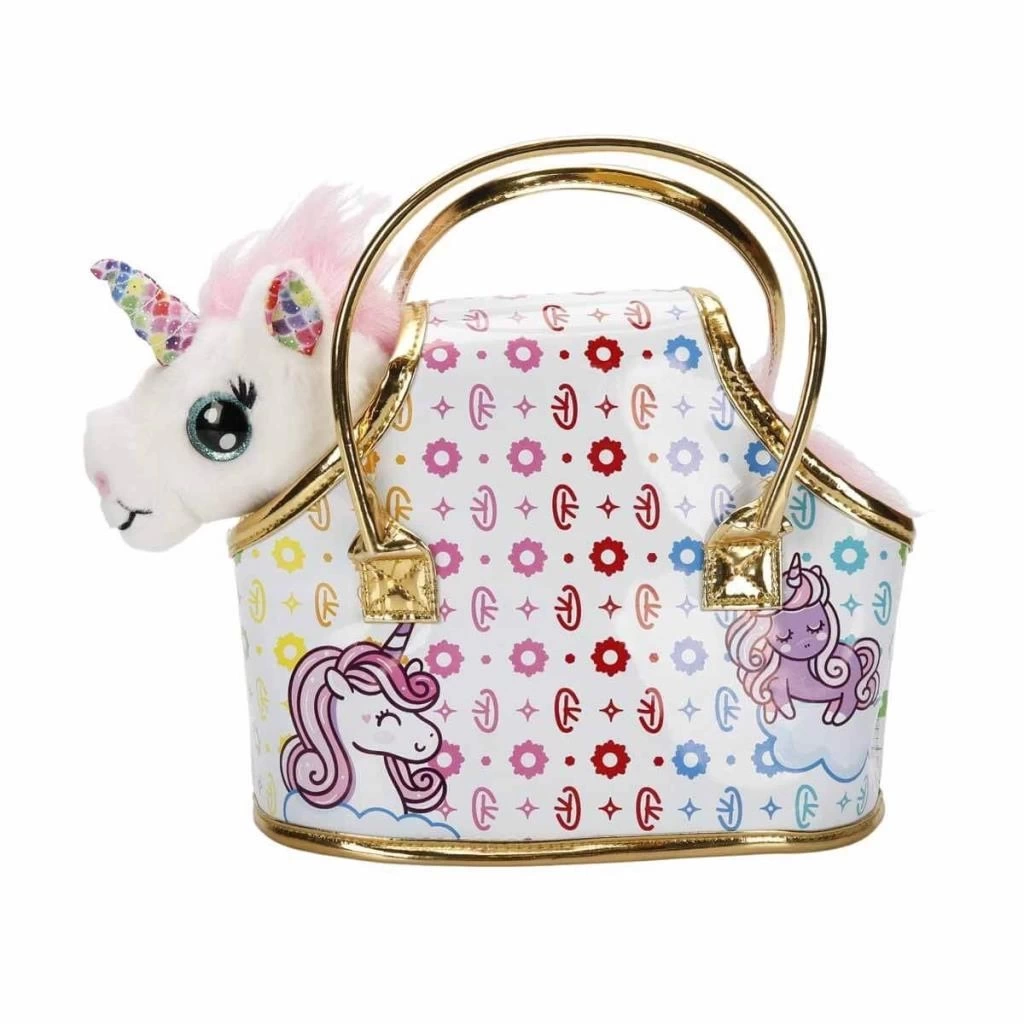 Nessiworld  10873 Cutekins Taşıma Çantalı Peluş Unicorn Lou Lou -Sunman