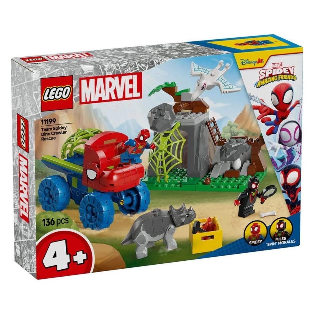 Nessiworld 11199 Lego Marvel Spidey-Spidey Ekibi Dinozor Kamyonlu Kurtarma 136 parça +4 yaş