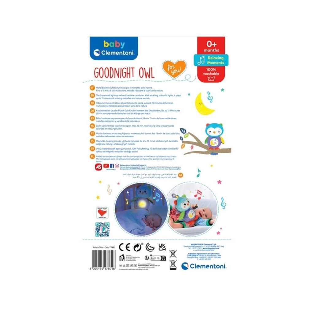 Nessiworld 17801 Baby Clementoni - Işıklı Pelüş Baykuş