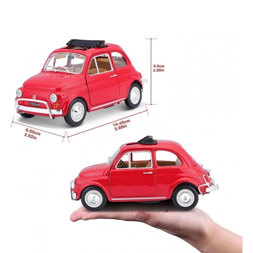 Nessiworld 22099 Burago Fiat 500L 168 Kırmızı 1:24 -Sunman
