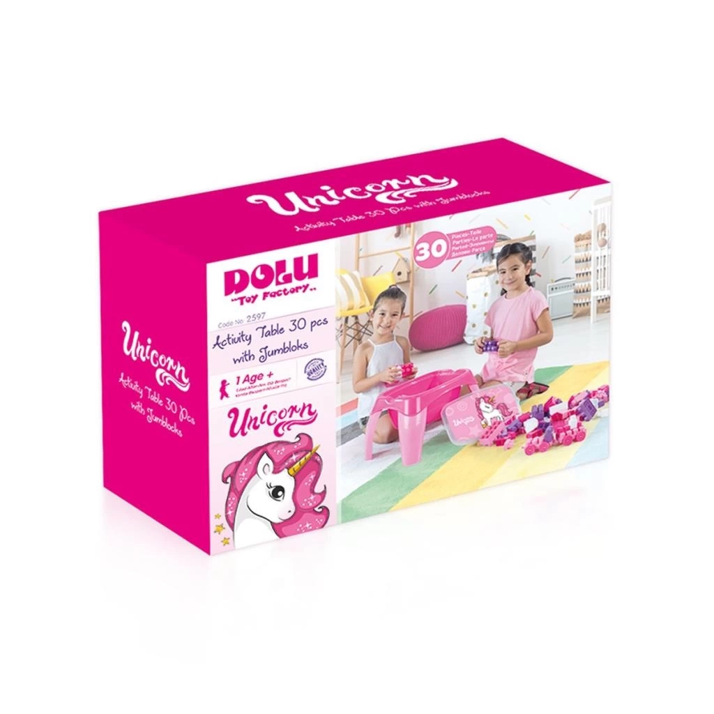 Nessiworld 2598 UNICORN AKTIVITE OYUN MASASI 30PCS MEGA BLOK