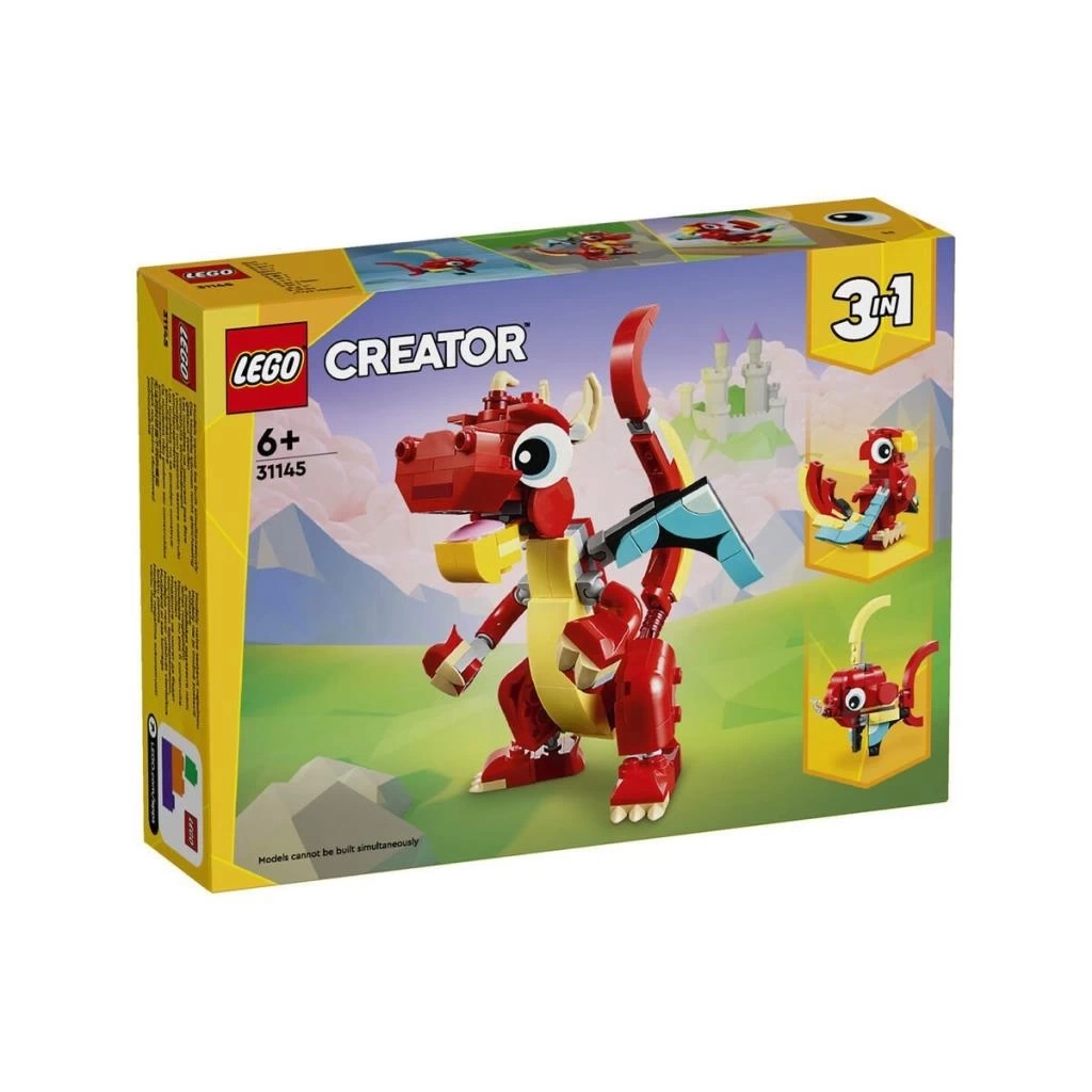 Nessiworld 31145 LEGO® Creator 3’ü1 arada Kırmızı Ejderha 149 parça +6 yaş