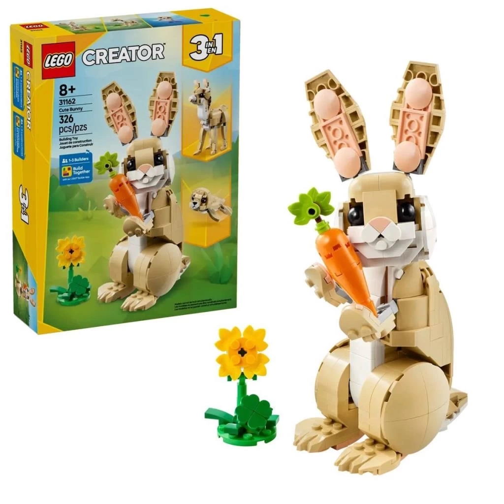Nessiworld 31162 Lego Creator 3in1 - Sevimli Tavşan 326 parça +8 yaş