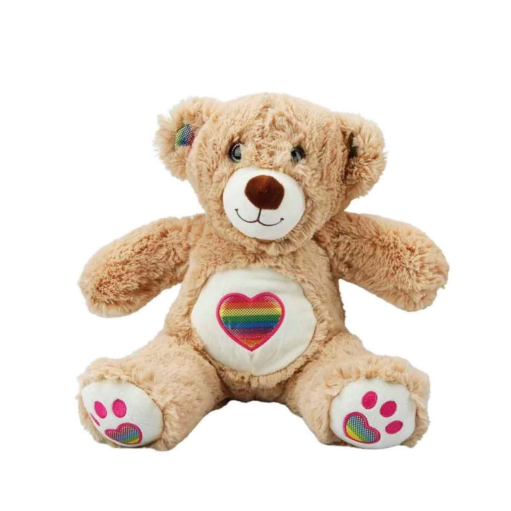 Nessiworld  3184 Gökkuşağı Kalpli Peluş Ayı 30 cm -Sunman