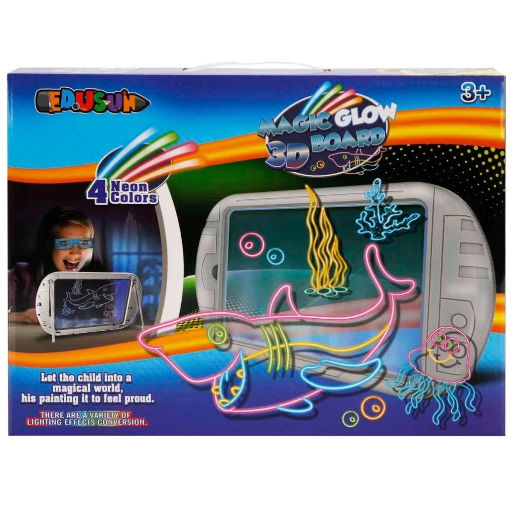 Nessiworld 3D Doodle Karanlıkta Parlayan Sihirli Yazı Tahtası