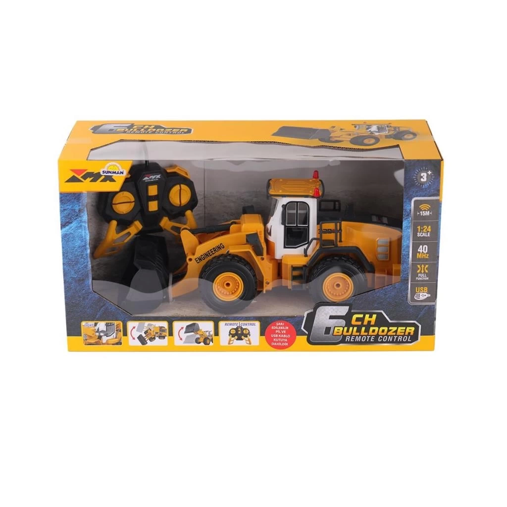 Nessiworld 5088 SUN-1:24 IŞIKLI USB ŞARJZLI UZAKTAN KUMANDALI BULDOZER