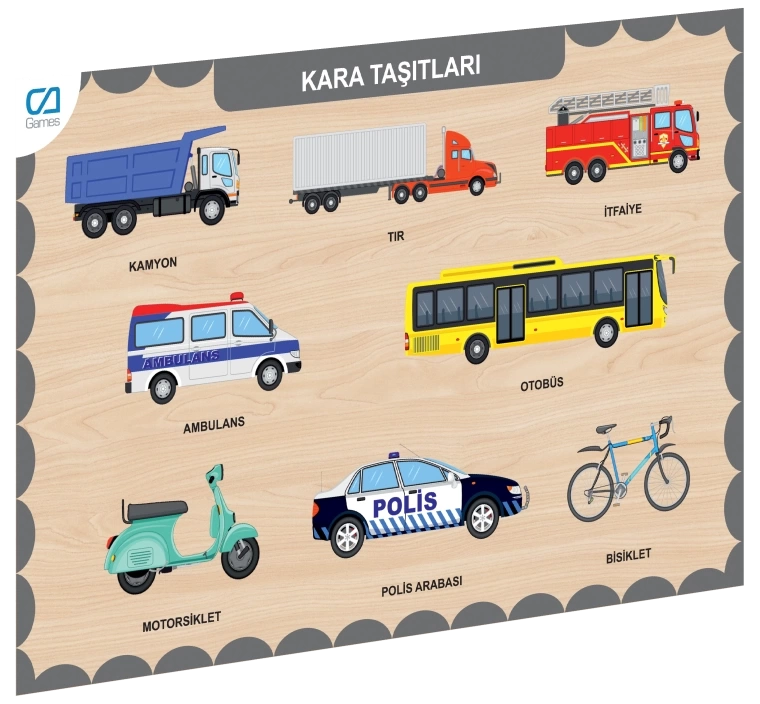 Nessiworld 675 CAAHS-3200 CA GAMES AHŞAP KARA TAŞITLARI BUL-TAK