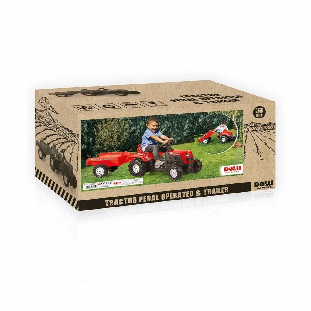 Nessiworld  8146 Dolu Römorklu Traktör -Kırmızı