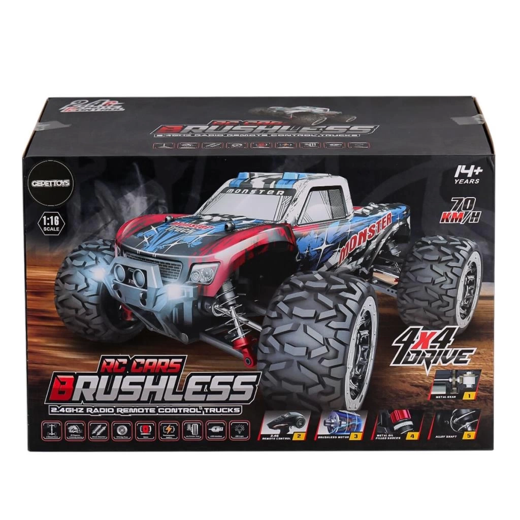 Nessiworld  866-1602 Kumandalı 1:16 70 km/h Brusless Araba 4x4