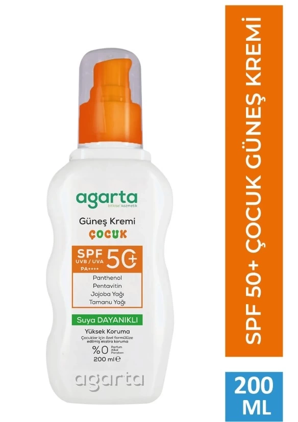 Nessiworld Agarta Doğal Güneş Kremi Çocuk 50 SPF 200 ml