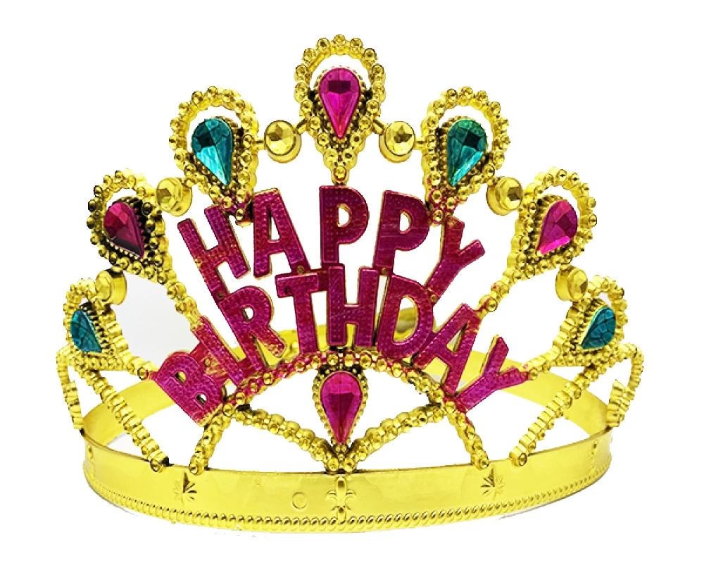 Nessiworld Altın Renk Happy Birthday Yazılı Doğum Günü Tacı 60 cm
