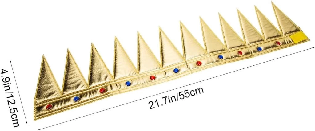 NessiWorld AltınRenkEvaYumuşakKralKraliyetTacıYetişkinÇocukUyumlu55cm