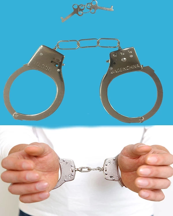NessiWorld Anahtarlı Oyuncak Metal Kelepçe Polis Kelepçesi