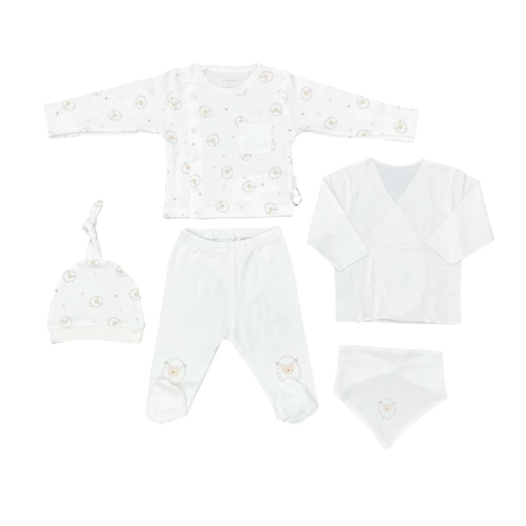 Nessiworld Andywawa AC25560 Newborn Set Tinny Ships 5Li Hastane Çıkışı Ekru