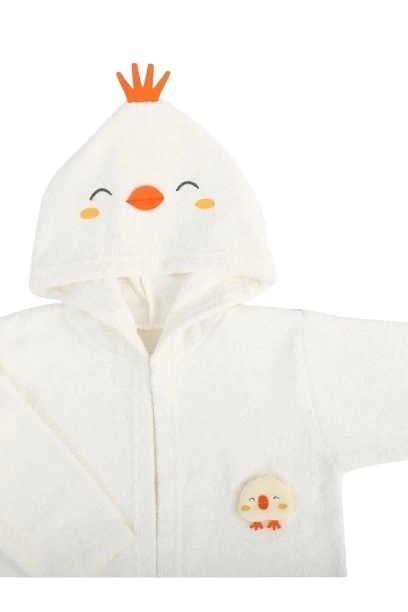 Nessiworld   Baby Civcivli Bornoz Seti 30038 Ekru