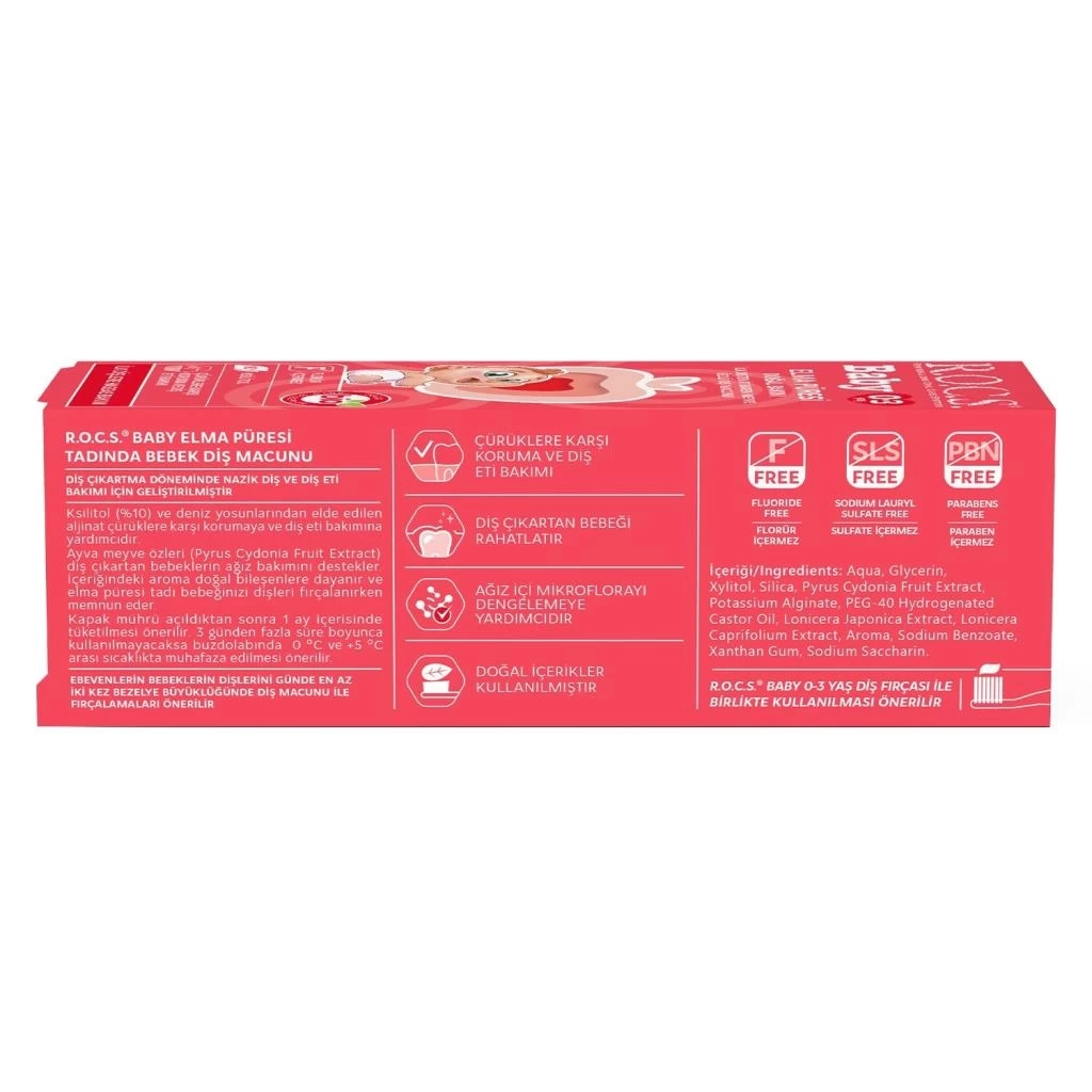Nessiworld   .Baby Diş Macunu 35ml 0-3 Yaş Elma