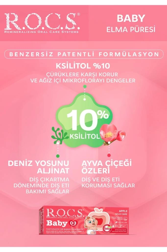 Nessiworld   .Baby Diş Macunu 35ml 0-3 Yaş Elma