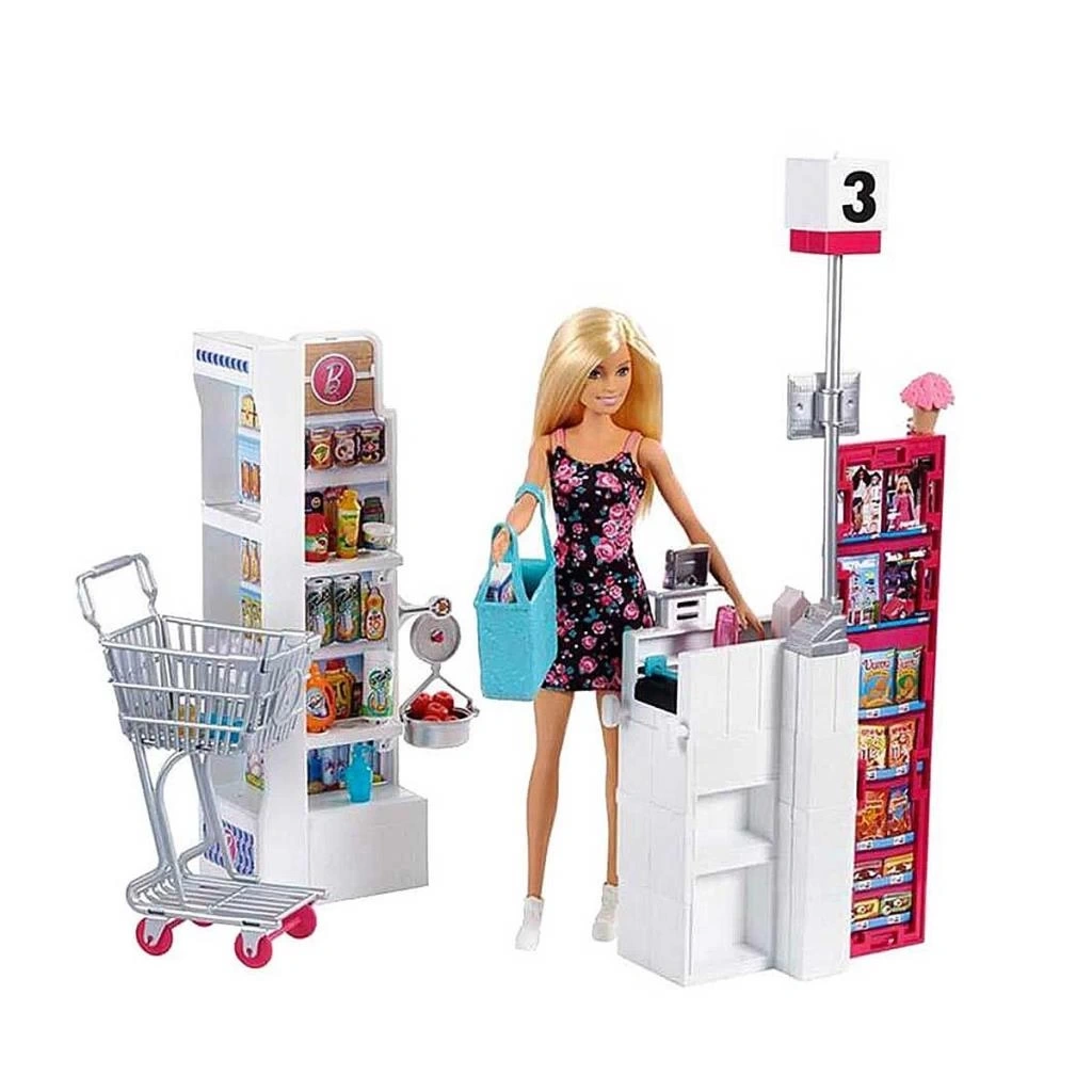 Nessiworld  Barbie Süpermarkette Oyun Seti