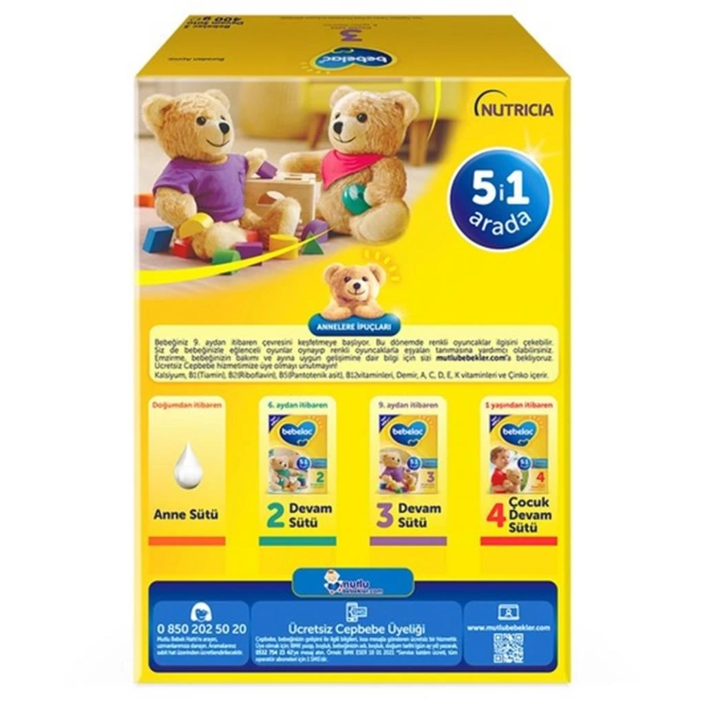 Nessiworld  Bebelac Bebek Devam Sütü No3 400 Gr