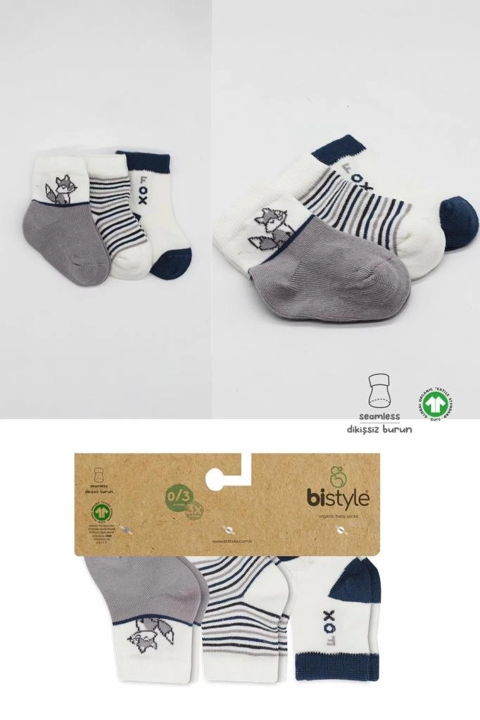 Nessiworld Bistyle 3Lü Penye Soket Çorap BS10109 Gri