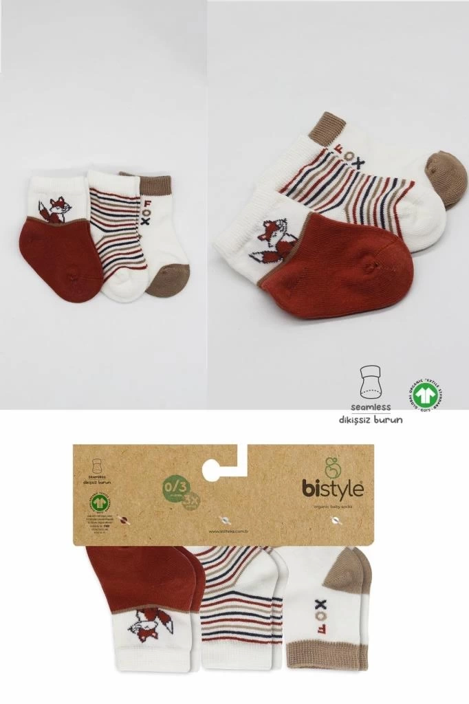 Nessiworld Bistyle 3Lü Penye Soket Çorap BS10109 Kiremit