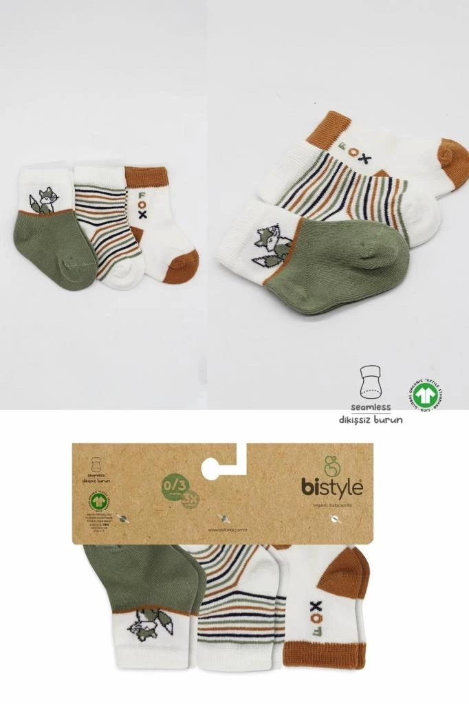 Nessiworld Bistyle 3Lü Penye Soket Çorap BS10109 Nil