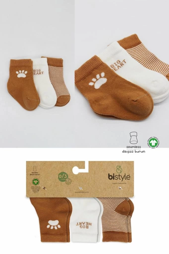 Nessiworld Bistyle 3Lü Penye Soket Çorap BS10110 Hardal