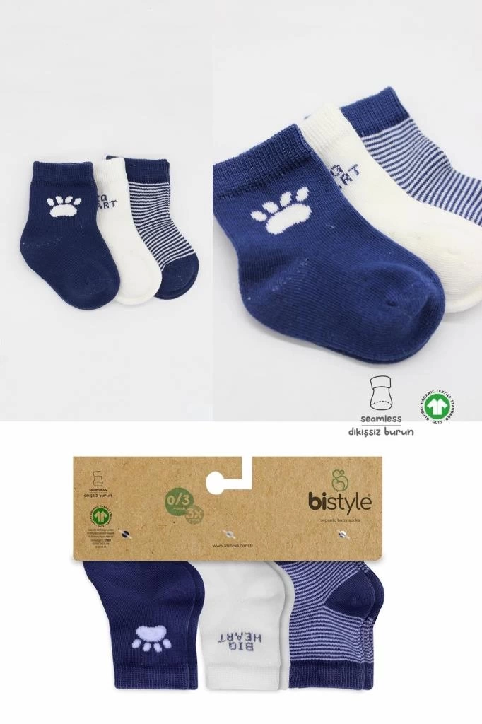 Nessiworld Bistyle 3Lü Penye Soket Çorap BS10110 İndigo