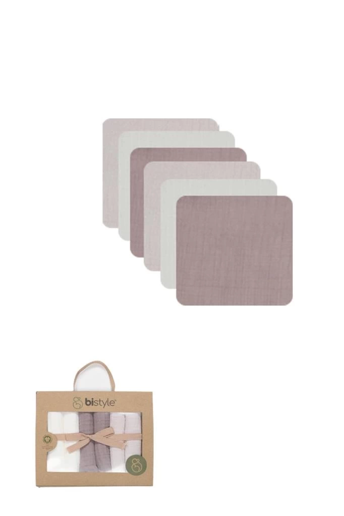 Nessiworld Bistyle 6lı Müslin Mendil 20x20 cm 90106 Taş Ekru Antrasit