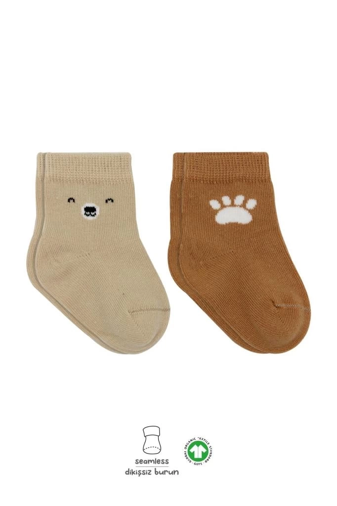 Nessiworld Bistyle Bear Penye Soket Çorap 2Li BS10116 Bej