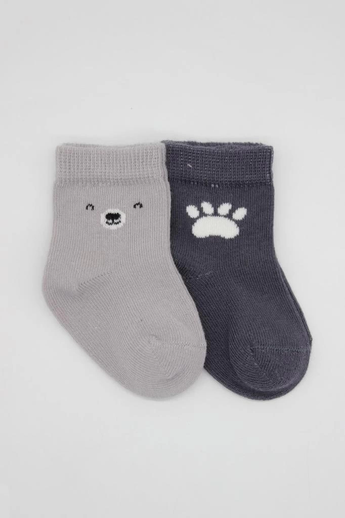 Nessiworld Bistyle Bear Penye Soket Çorap 2Li BS10116 Gri