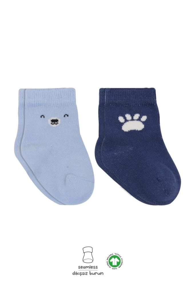 Nessiworld Bistyle Bear Penye Soket Çorap 2Li BS10116 Mavi