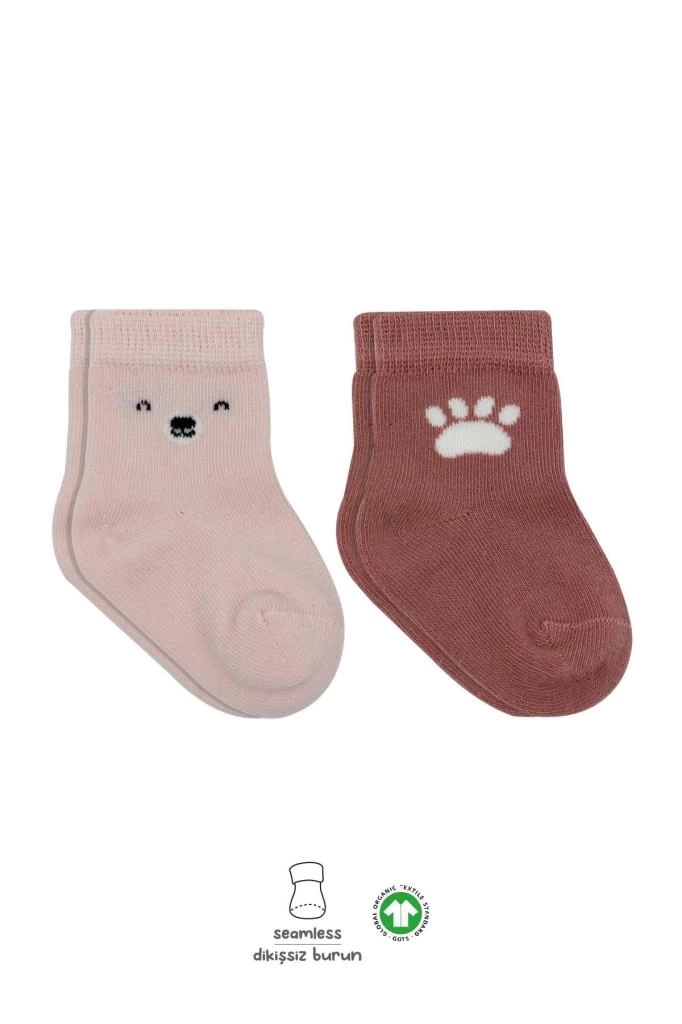 Nessiworld Bistyle Bear Penye Soket Çorap 2Li BS10116 Pembe