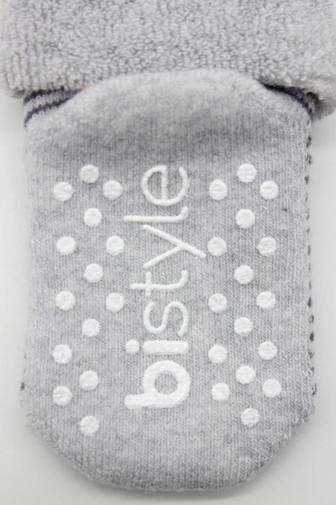 Nessiworld  Bistyle Çemberli Kaymaz Havlu Soket Çorap 2Li BS10503 Gri-Antrasit