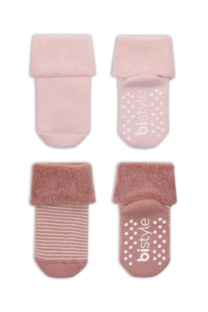 Nessiworld  Bistyle Çemberli Kaymaz Havlu Soket Çorap 2Li BS10503 Pudra Pembe