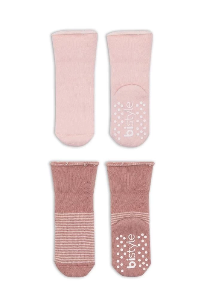 Nessiworld  Bistyle Çemberli Kaymaz Havlu Soket Çorap 2Li BS10503 Pudra Pembe