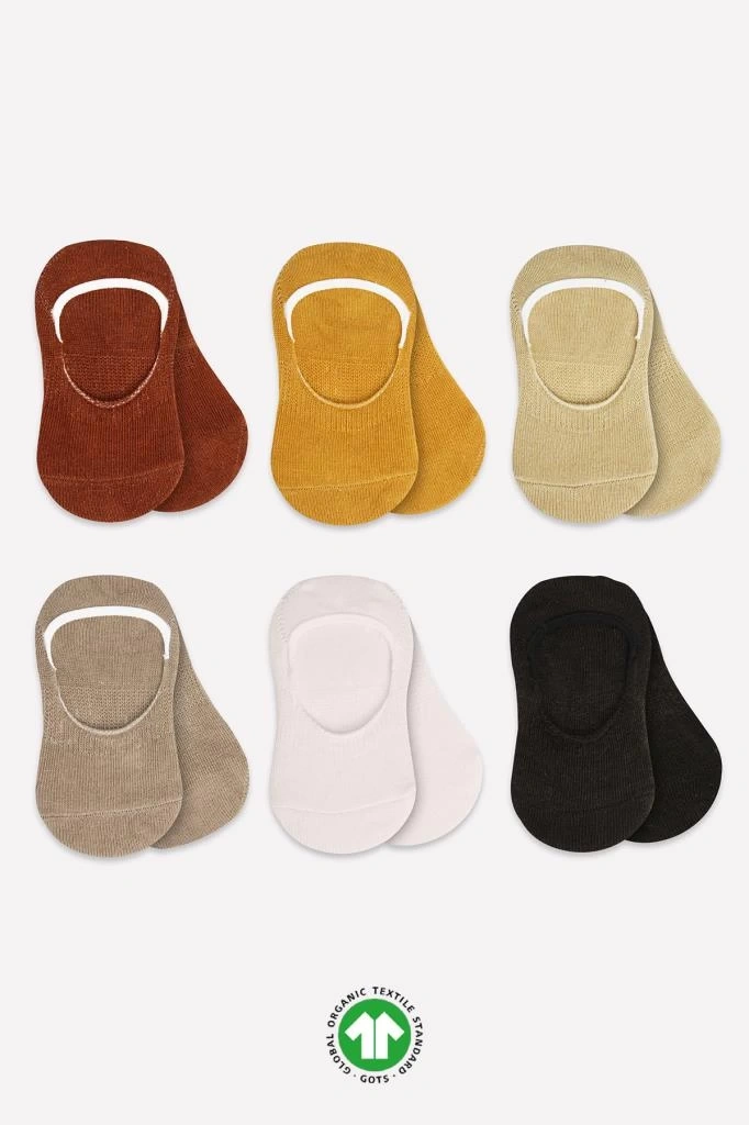 Nessiworld  Bistyle Mix Babet Çorap 6Lı BS30101M Toprak