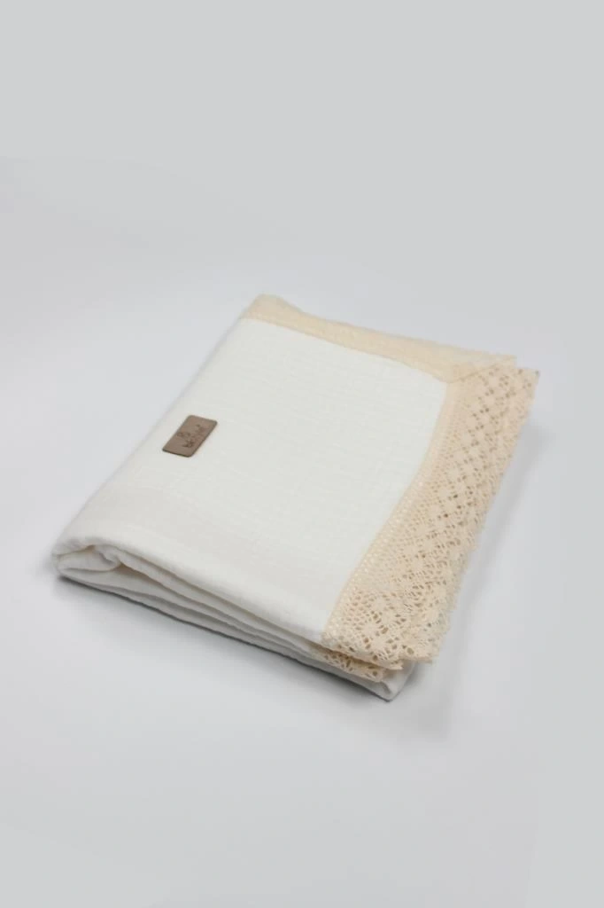 Nessiworld Bistyle Organik Müslin 80x90 Fistolu Battaniye 70112 Ekru