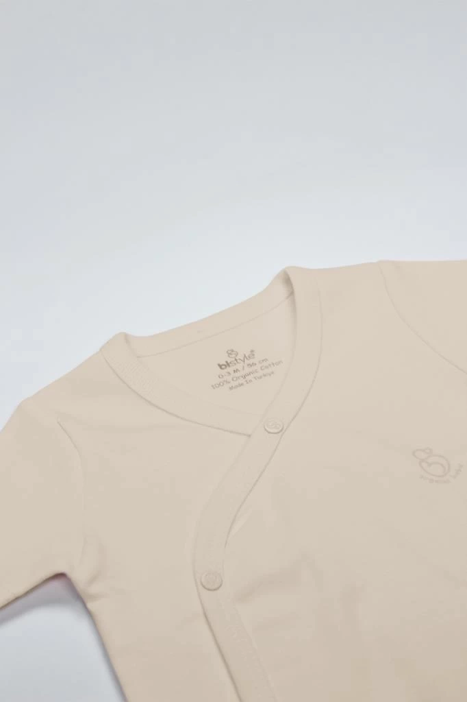 Nessiworld Bistyle Organik Natural Basic Style Kruvaze Uzun Kol Body BS17102 Bej