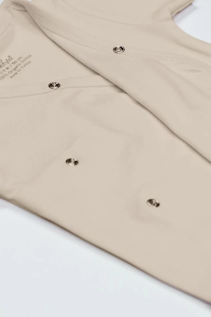 Nessiworld Bistyle Organik Natural Basic Style Kruvaze Uzun Kol Body BS17102 Bej
