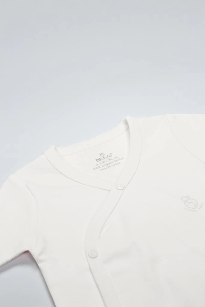 Nessiworld Bistyle Organik Natural Basic Style Kruvaze Uzun Kol Body BS17102 Ekru
