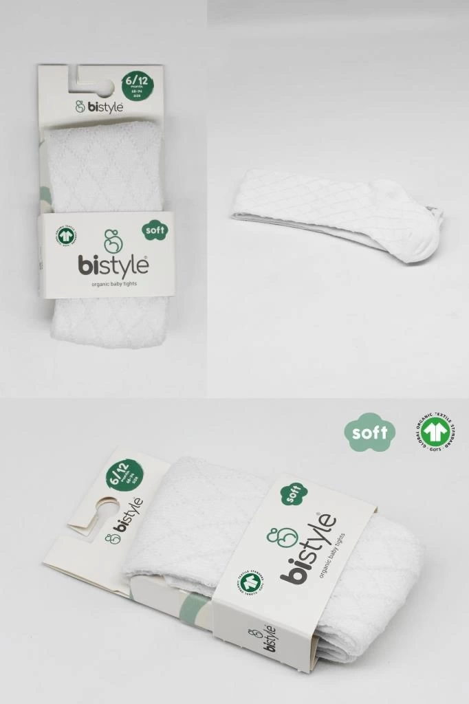 Nessiworld Bistyle Tekli Ekose Kabartma Penye Külotlu Çorap BS50105 Beyaz