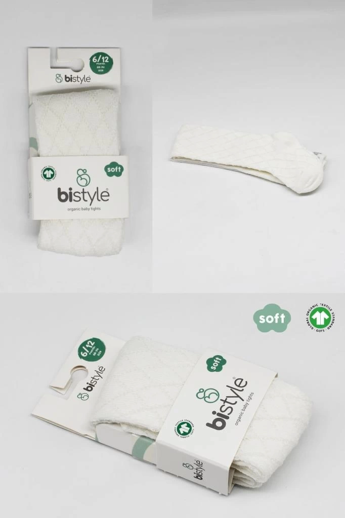 Nessiworld Bistyle Tekli Ekose Kabartma Penye Külotlu Çorap BS50105 Ekru