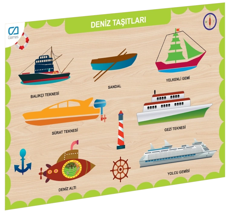 Nessiworld CAAHS-3201 CAMES AHŞAP DENİZ TAŞITLARI BUL-TAK