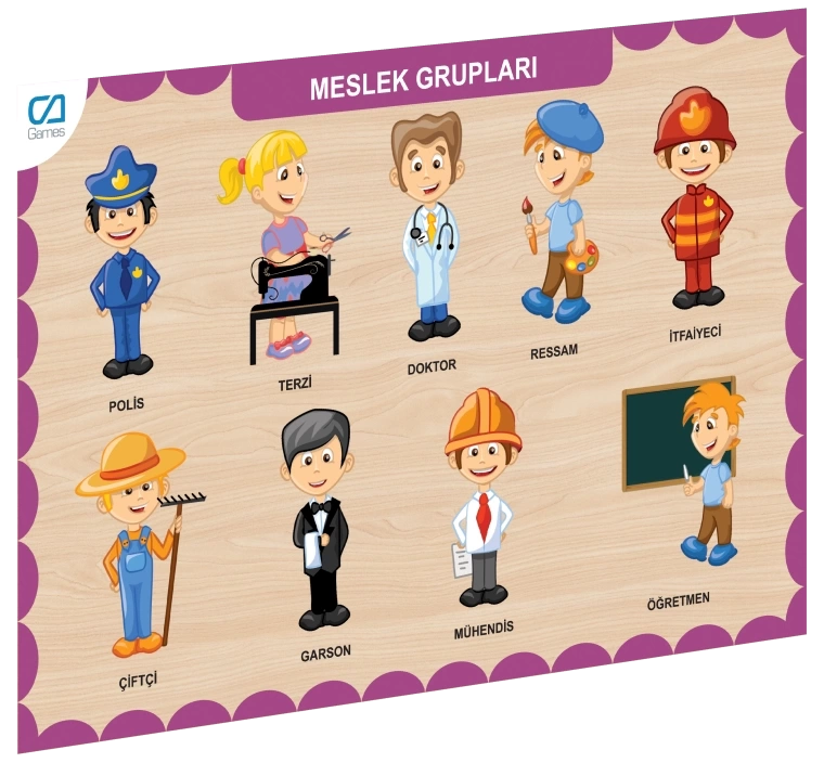 Nessiworld CAAHS-3203 CA GAMES AHŞAP MESLEK GRUPLARI BUL-TAK