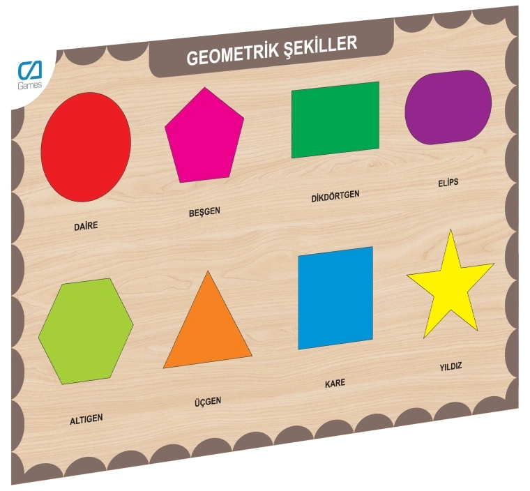Nessiworld CAAHS-3204 CA GAMES AHŞAP GEOMETRİK ŞEKİLLER BUL-TAK